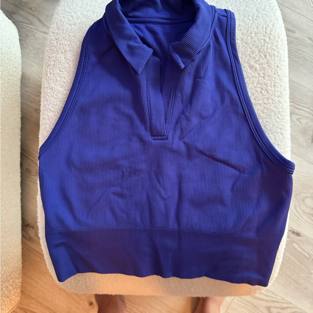 Athleta Aurora Seamless Crop Polo Tank